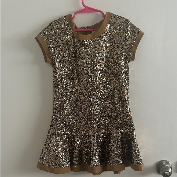 American Girl Gold Sequin Dress - Picture 1 of 1